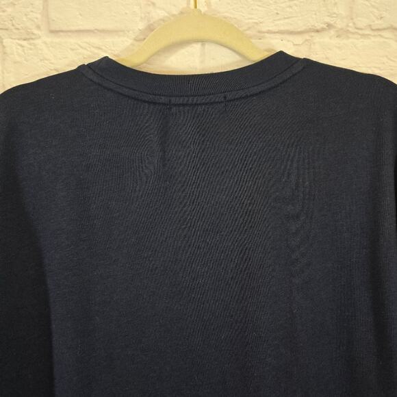 M Banana Republic Navy Ruffle Sleeve Sweater Top Womens Size S Neutral Office - Picture 6 of 9